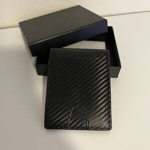 MEN'S BIFOLD, MONEY CLIPS, CARDHOLDER, SLIM MINIMALIST BLACK WALLET-BRAND NEW